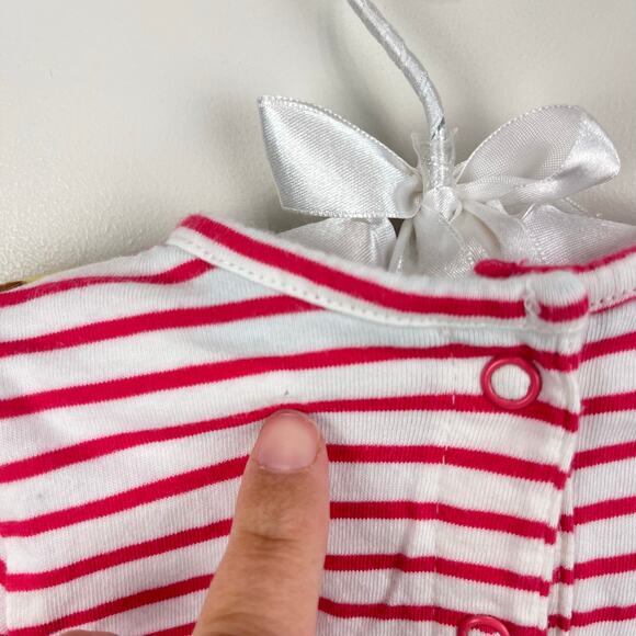 Mini Boden Applique Stripe Zoo Animals Dress 9-12 Months - Picture 8 of 8